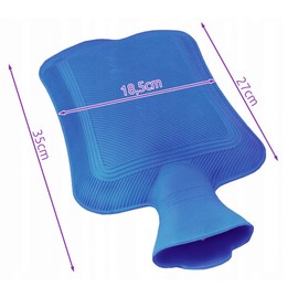 Customizable Hot Cold Water-Bottle with Soft Fleece Cover Water-Bag 2 litreWhite Your Text/Image [092]