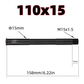 Broco Quick Release Bicycle Aluminium Alloy Suspension Fork Thru Axle Roasting Skewer 15 mm x 158 mm for Rockshox