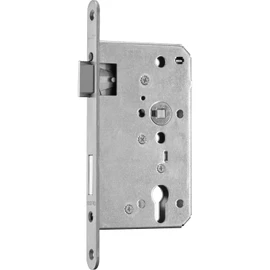 BMH 0450.000086 Mortise Lock PZW Right DM65 Meisterstück with Round End 24 mm Stainless Steel 0450 Silver