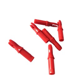 MILAEM 50pcs Archery Arrow Cams Arrows Cams Plastic Insert Arrow Tails for ID 6.2 mm Arrow Shaft (Red)