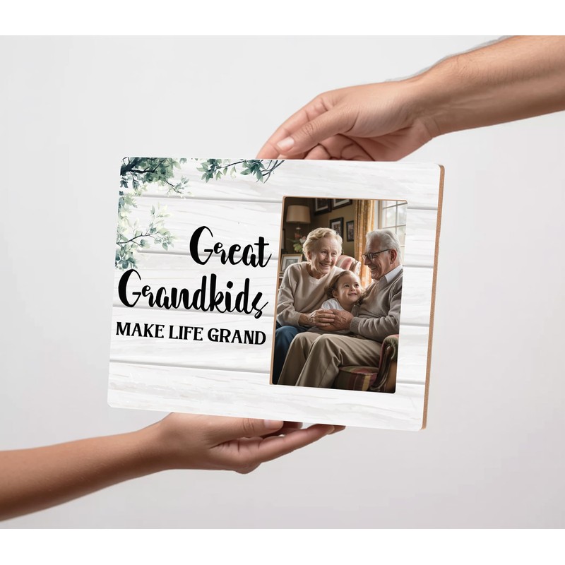 Great Grandparents Picture Frames,Great Grandkids Make Life Grand Wood Photo