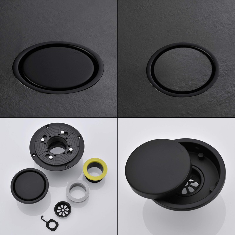 Orhemus 4 Inch Round Design Tile-in Shower Drain with Adjustable
