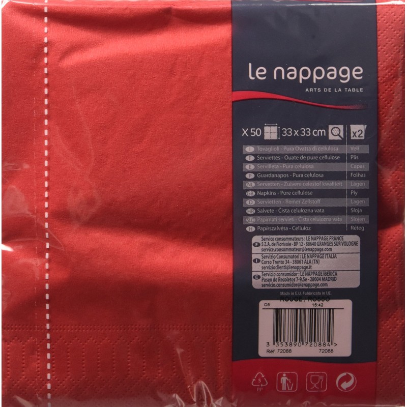 LE NAPPAGE 50 Airlaid-Servietten, 33 x 33 cm, FSC, Zellstoffwatte,