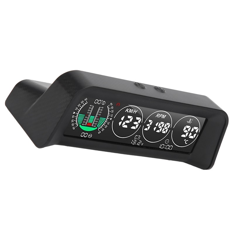 Carbon Fiber Style HUD HeadUp Display Slope Meter Overspeed Water