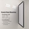 CHARMOR 60x28 Black Framed Bathroom Mirror, Large Matte Black Bathroom
