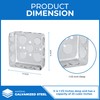 OHLECTRIC 4” Drawn Square Electrical Box| 1-1/2" Deep Box with