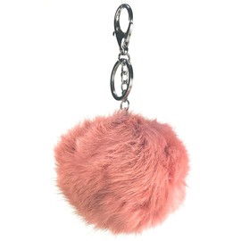XXL Keyring Bag Pendant Fur Pompom Fur Pompom Fur Pompom Fur Pompom, antique pink