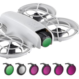 GIXCEL Sunnylife Lens Filter Set for DJI NEO, Multi-Coated ND Filter Kit Combo Accessories for NEO Drone, 6-Pack (ND8, ND16, ND32, ND64, CPL, MCUV)