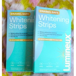 Lot of 2 - Lumineux Teeth Whitening Strips, 21 Treatments 42 Strips EXP: 07/26
