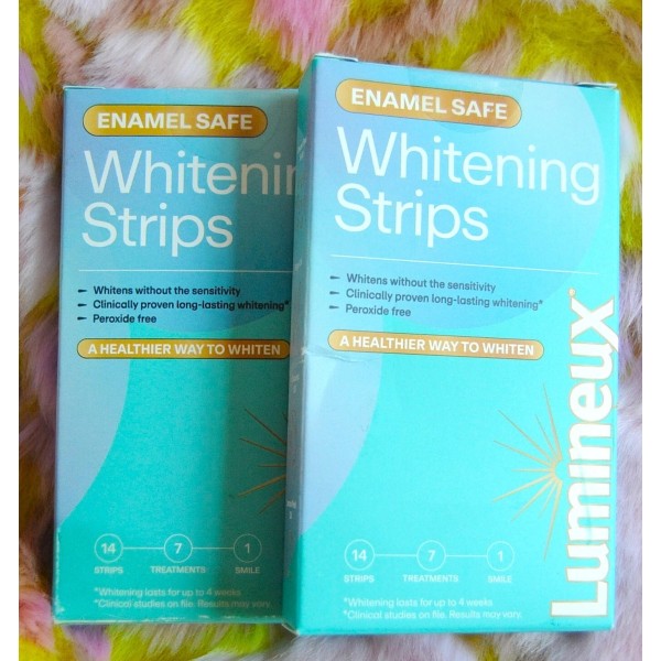 Lot of 2 - Lumineux Teeth Whitening Strips, 21 Treatments