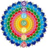 Chakra Healing - Spiritual Stained Glass Window Art Sticker/Decal (5.5"