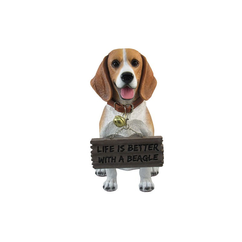 DWK Front Porch Dog Outdoor Welcome Sign Decorative Statue |