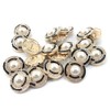 Craftisum 20 pcs Vintage Shield Shape Black Enamel Metal Sewing