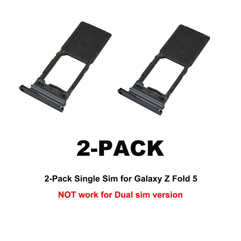 2 PCS for Galaxy Z Fold 5 Single SIM Card