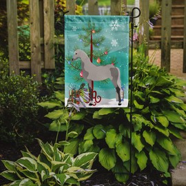 Caroline's Treasures BB9275GF Orlov Trotter Horse Christmas Garden Flag, Teal Mailbox Flag Decorative Yard Flag Banner Outside Patio Artwork Yard Flower Beds, Garden Size, Multicolor