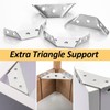 Furniture Triangle Corner Bracket Stainless Steel Angle Fasten Connector Universal