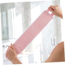 Baluue Aplicador de Autobronceador para Espalda Banda de Fibra Rosa, Diseño Uniforme Tipo de Piel, Aplicador Cómodo y Fácil de Usar