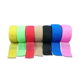 LisaCare Pflasterverband, Wundpflaster, Kinderpflaster, Tierpflaster, elastisch & ohne Kleber, 2,5cm breit (5er Packung, Farb Mix)