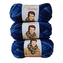 BERNAT SOFTEE CHUNKY OMBRE- PACK OF 3 BALLS - 80G EACH BALL - DENIM OMBRE