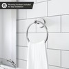 Design House 559286 Savannah Towel Ring for Bathroom, Polished Chrome
