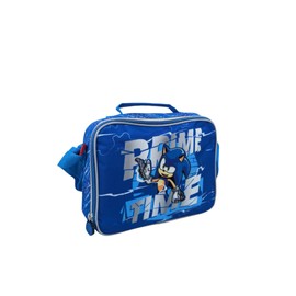 mybagstory - Lunch bag for boys Sonic Blue - Child - School - Primary - Kindergarten - Daycare - Nursery - Lunch Boy - Size 25 cm - Adjustable Straps - Gift Idea