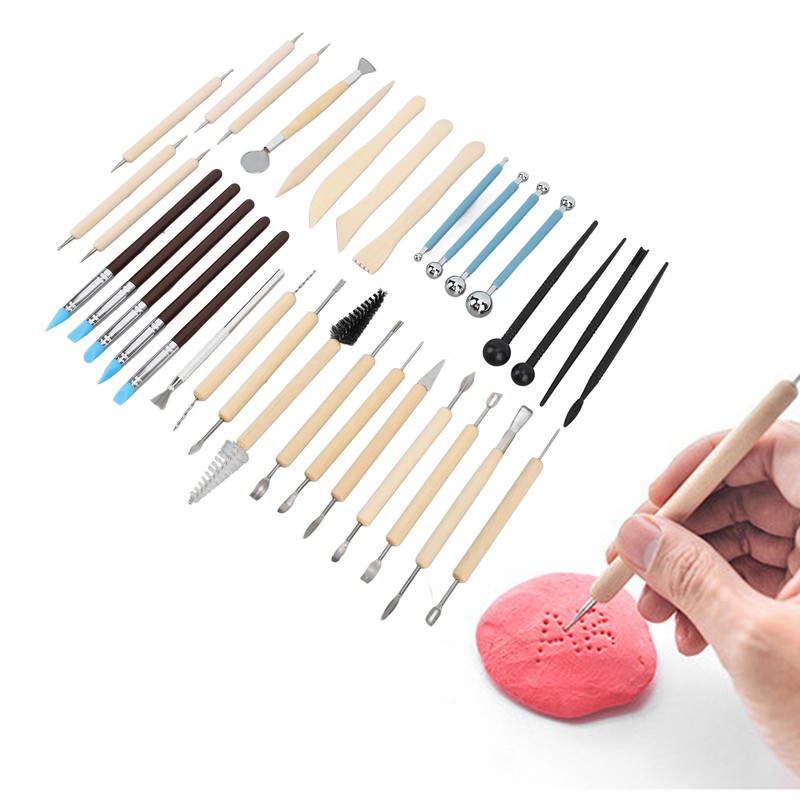 36Pcs Pottery Clay Sculpting Tools Kit Set Ceramic Carving Sculpting