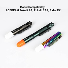 ACEBEAM Flashlight Diffuser Cap, Fits Lights 16-19mm in Diameter, Compatible ACEBEAM Flashlight Models: Pokelit AA, Pokelit 2AA, Rider RX (2PCS)