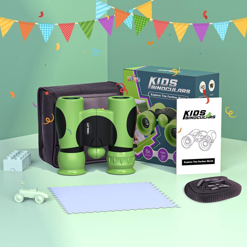 LetsGO toyz 2020 Binoculars for Children, 8 x 21, Christmas