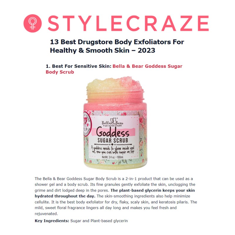 Bella & Bear Goddess Sugar Scrub - Travel Size -