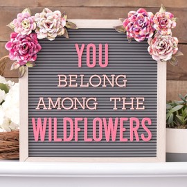 DCWVE Die Cuts with A View Board Letterboard-16 x 16-Oak and Gray (189 pcs) LB-006-00014, 16 x 16, Natural