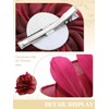 Yokawe Elegant Red Satin Flower Fascinator Headband, Burgundy and Fuchsia(Vine