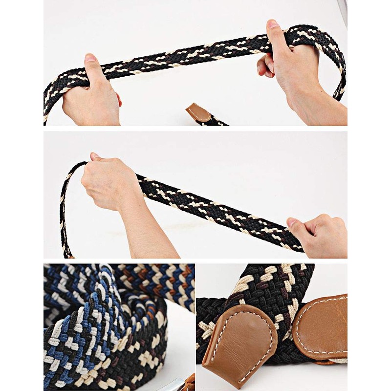 VPbao Canvas Belt Simple Mesh Belt Highly Stretchable Unisex Free