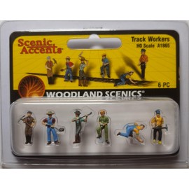 Woodland Scenics A1865 6 Rail Workers Track Workers Track Construction Figures Gauge H0 HO 1:87