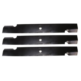 USA Mower Blades 3 U15207BP High-Lift for Exmark 103-0301 103-0301-S 103-1580-S 103-2530 1-633483 613112 613250 Length 20-1/2 in. Width 2-1/2 in. Thickness .203 in. Center Hole 5/8 in. 60 in. Deck