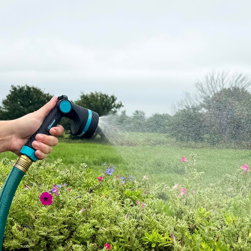 Gilmour Heavy Duty Garden Hose Nozzle, Swivel Connect, 5 Spray