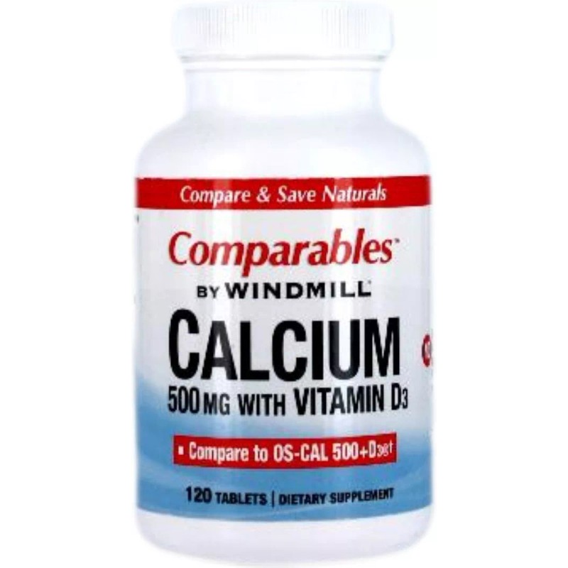 Windmill Comparables by Windmill Calcium 500mg with Vitamin D3 Supplement