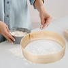 VOSAREA Flour Sifter Wooden Handheld Mesh Round Sifter Household Flour