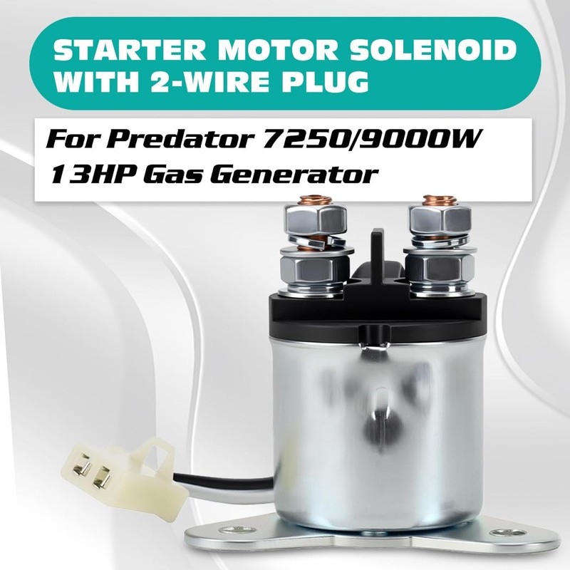 Starter Motor Solenoid With 2-Wire Plug Compatible with Predator 7250/9000W