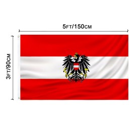 Austrian Eagle flag Austrian flag 3x5ft -90x150cm Polyester outdoor indoor Canvas Header and Double Stitched with two Brass Grommets Austria
