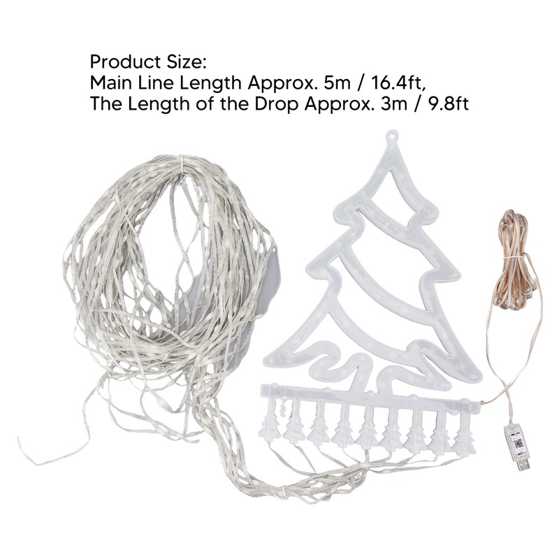 Christmas Waterfall Lights 305 LED 9 Strings 10 Modes Christmas