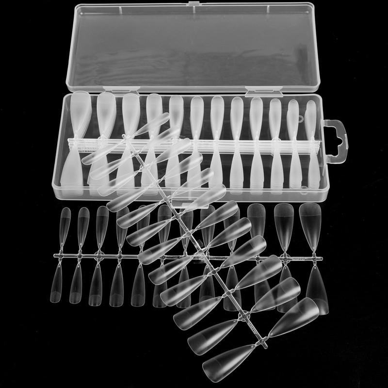Fingooo Nail Tips, Ultra Thin, 240 Pieces, Long, Clear, Long