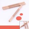 Hemoton Wooden Rolling Pin Cutter Non-Stick Textured Roller Stick for