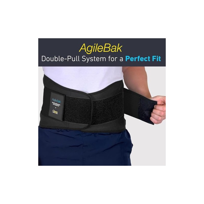 Clever Yellow Premium Back Support Belt, Back Brace, Lumbar Support