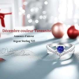 Starnny Heart Rings Women Silver 925 Engagement Ring Wedding Rings Women's Ring with 0.5 ct Heart 5A Cubic Zirconia Birthstone for Women, Sterling Silver Sterling silver R½, Cubic Zirconia