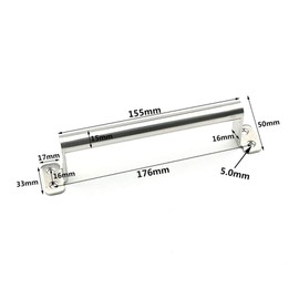 Surface Mounted Stainless Steel Handle, Simple and Modern Anti-Theft Door Handle, Door Handle, Double Door Handle, Sliding Door Handle (Silver, L)