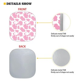DBBXHZJY Pink Cow Print Sun Shade for Windshield Foldable Front Window Car Sun Shade Block UV Rays Sun Visor Protector for Cars Sedan Truck SUV Interior Accessories