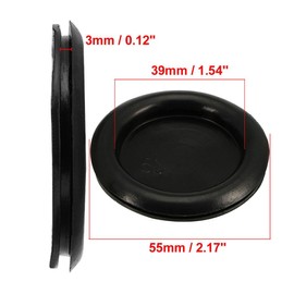 TA-VIGOR 10Pcs Rubber Blanking Grommet, 50mm Black Rubber Grommets Electrical Holes Cable Wire Gaskets Protector for Wires, Plugs, Cables Holes, Car, Boat, Pump, Plumbing, Cable Wiring