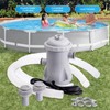 Clear Cartridge Filter Pump, 330 Gallon Ground Swimming Pool Filter,