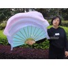 Winged Sirenny Large Single Belly Dance Silk Flutter, 45in Wide