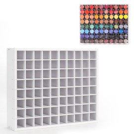 Krafetto 80 Grids Paint Organizer Storage Rack, Wall-mountable Craft Paints Holder, Paint Bottle Organizer Rack Stand for 2 oz Acrylic Craft Paints